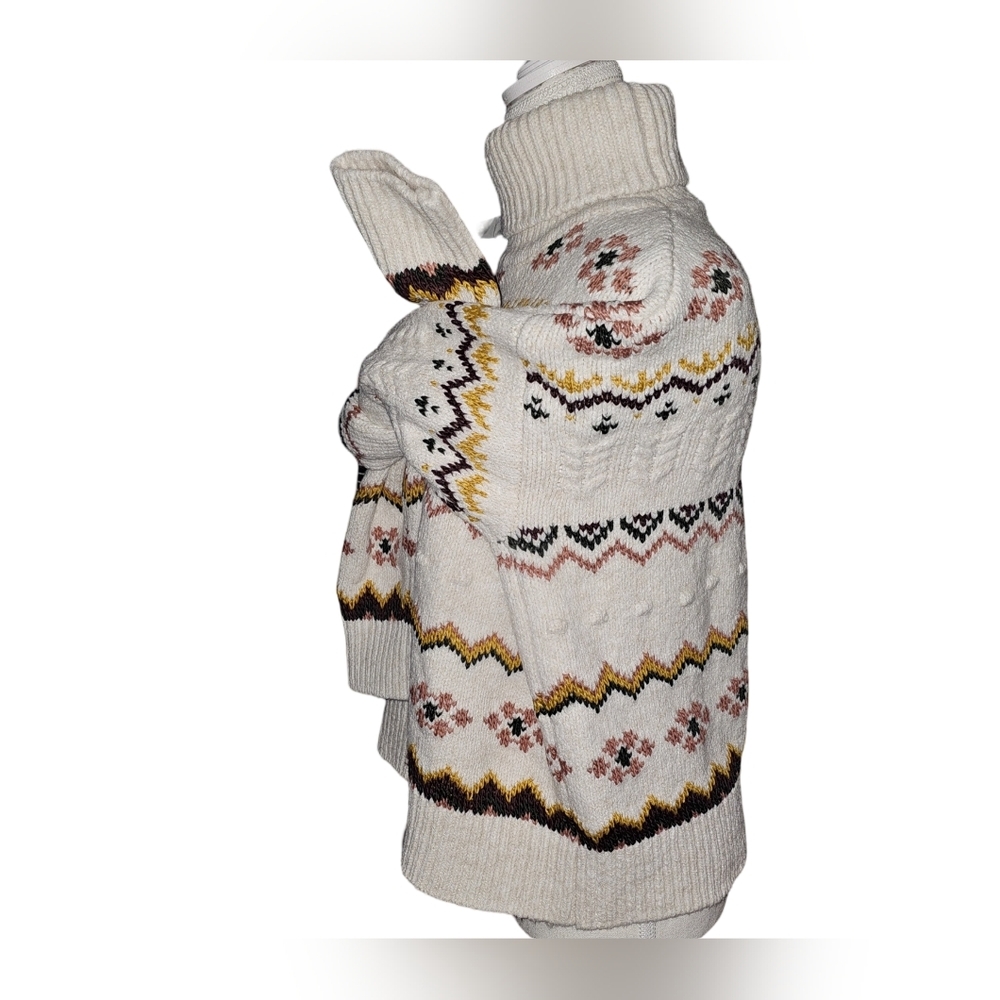 Evereve Womens Lyra Fair Isle Turtleneck Size Medium - Picture 7 of 15